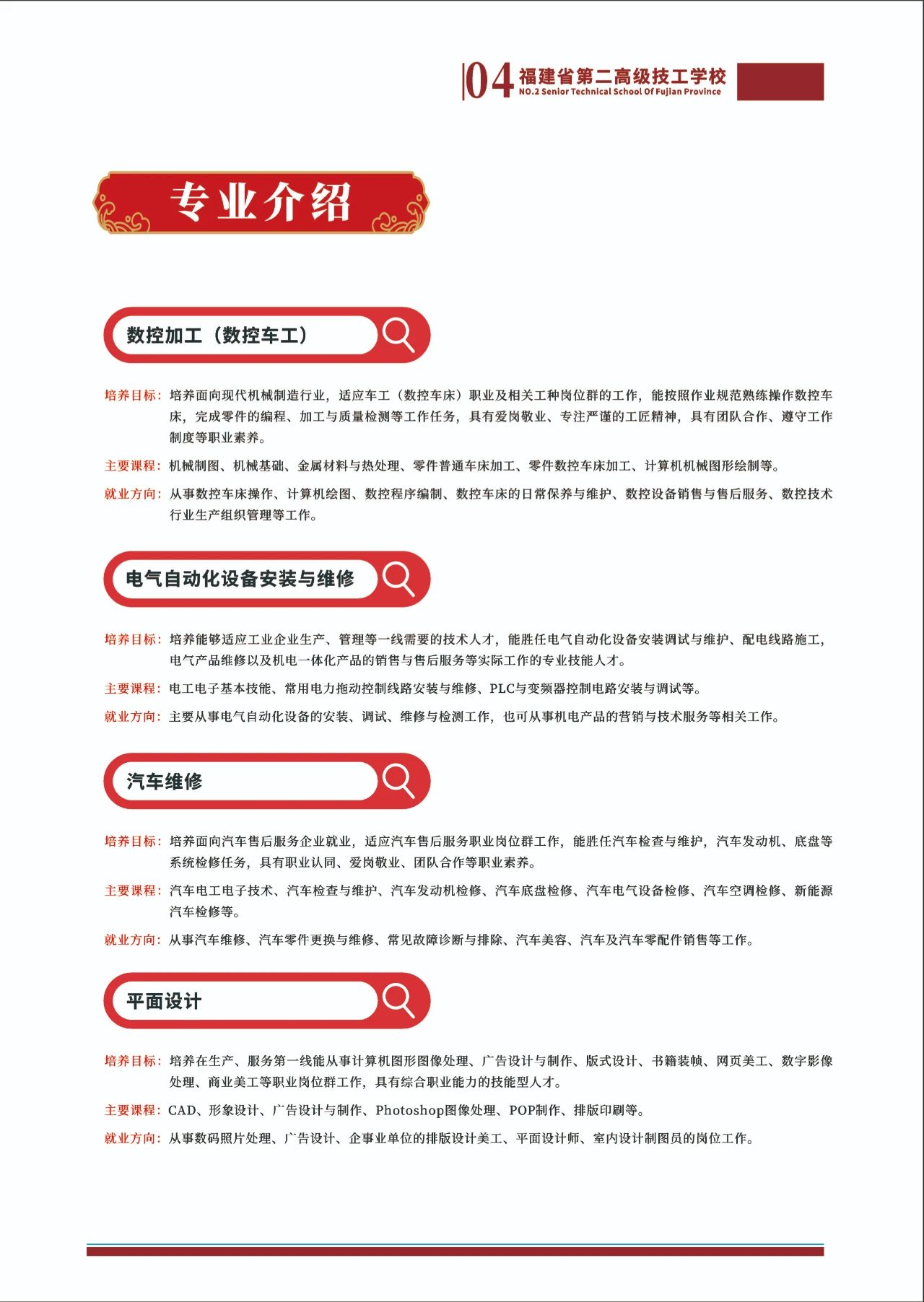福建省第二高級技工學校2023年招生簡章